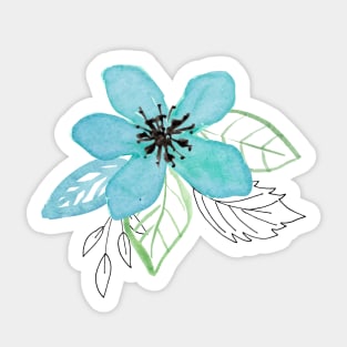 Watercolor Aqua Marine Sticker